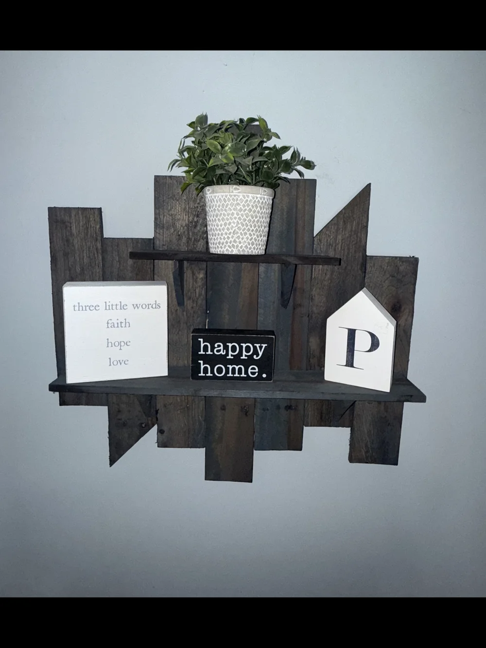 Rustic Reclaimed Wood Wall Shelf